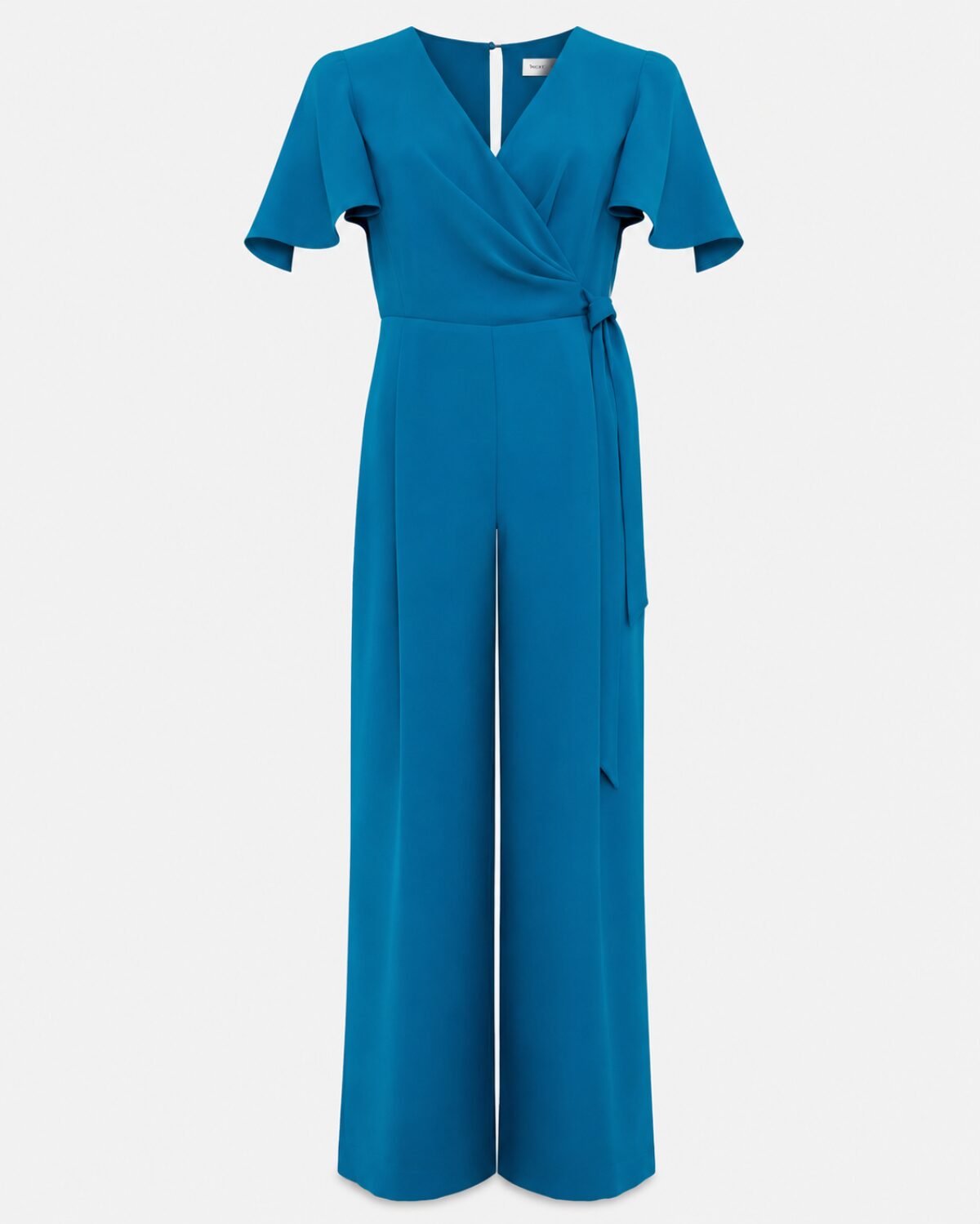 Blue Wrap Wide Leg Jumpsuit - Image 4