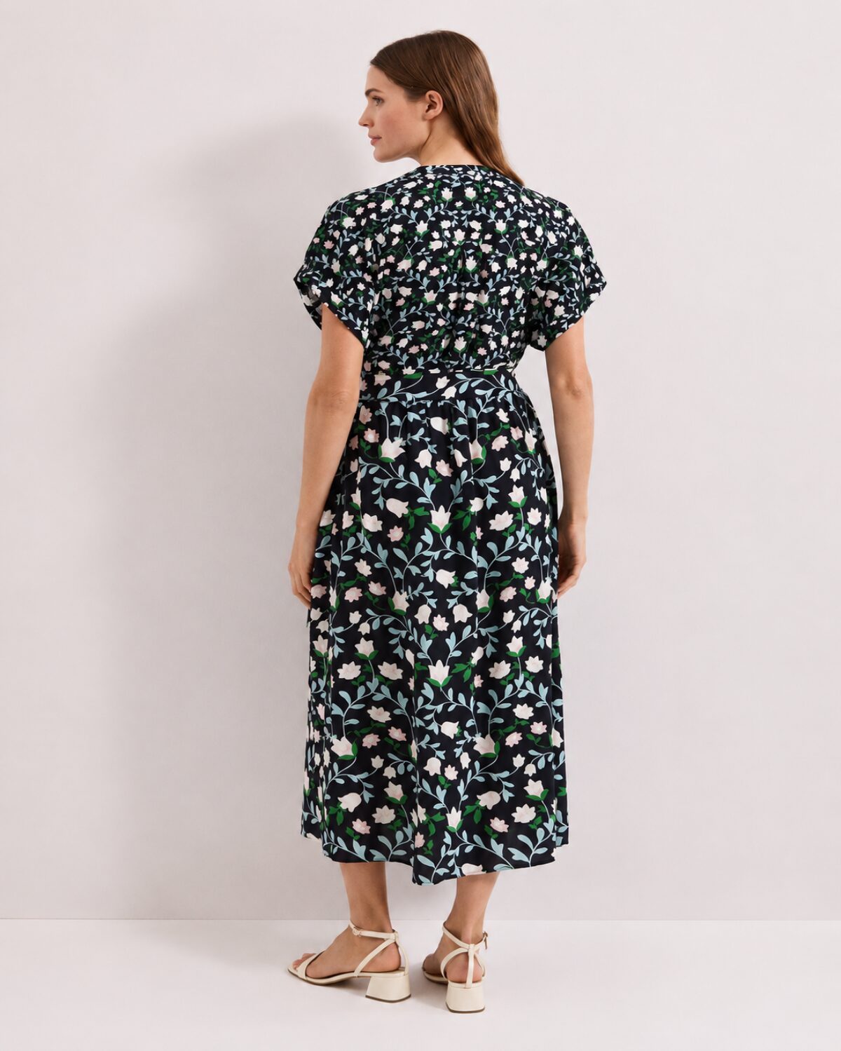 Floral Midi Shirt Dress - Image 3